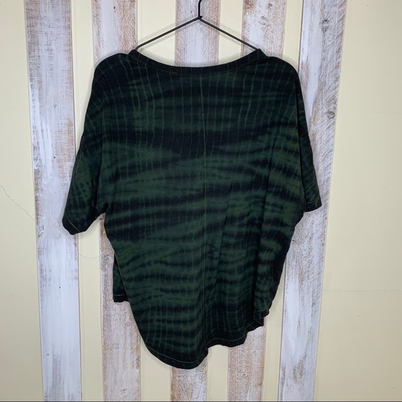 Athleta Organic Daily Olive Tie Dye Tee Shirt - Picture 3 of 8